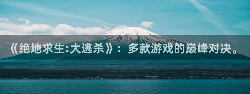 亿万28官网代理注册地址：《绝地求生:大逃杀》：多款游戏的巅峰对决。